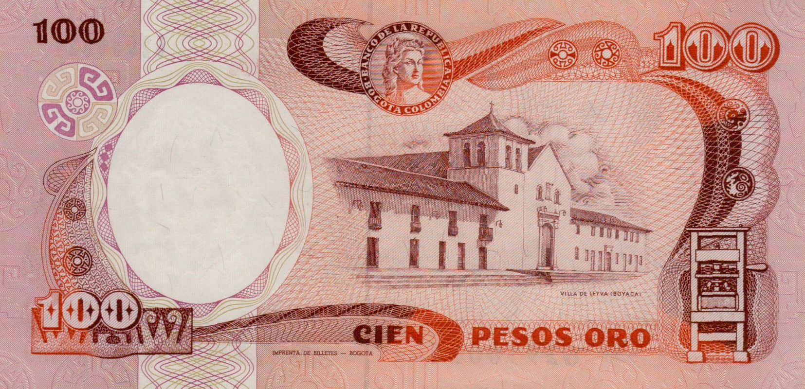 Colombia 100 1986 UNC P-426/c